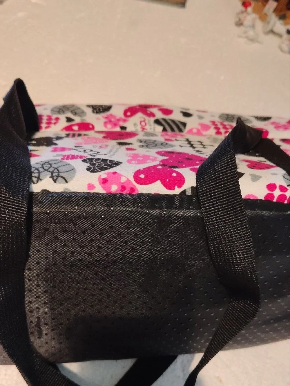 Plush Shoulder Bag For Your Puppy - Pink & Black Heart Print New